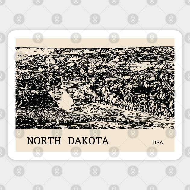 North Dakota USA Sticker by Lakeric